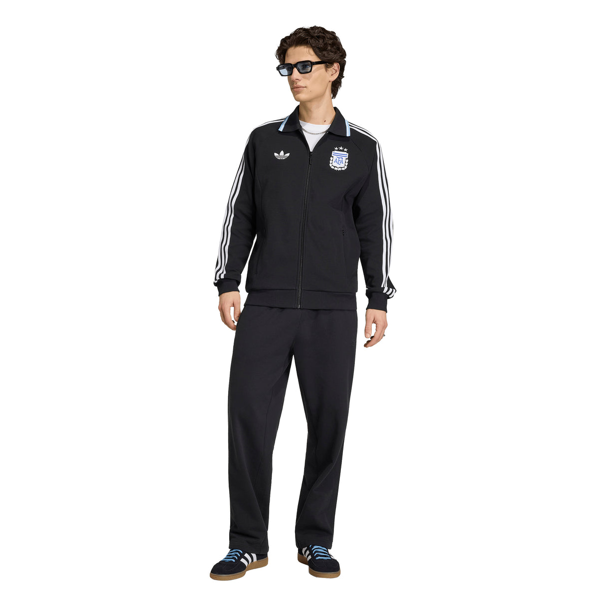 Chaqueta de fútbol adidas Argentina Away Anthem para hombre - Negro