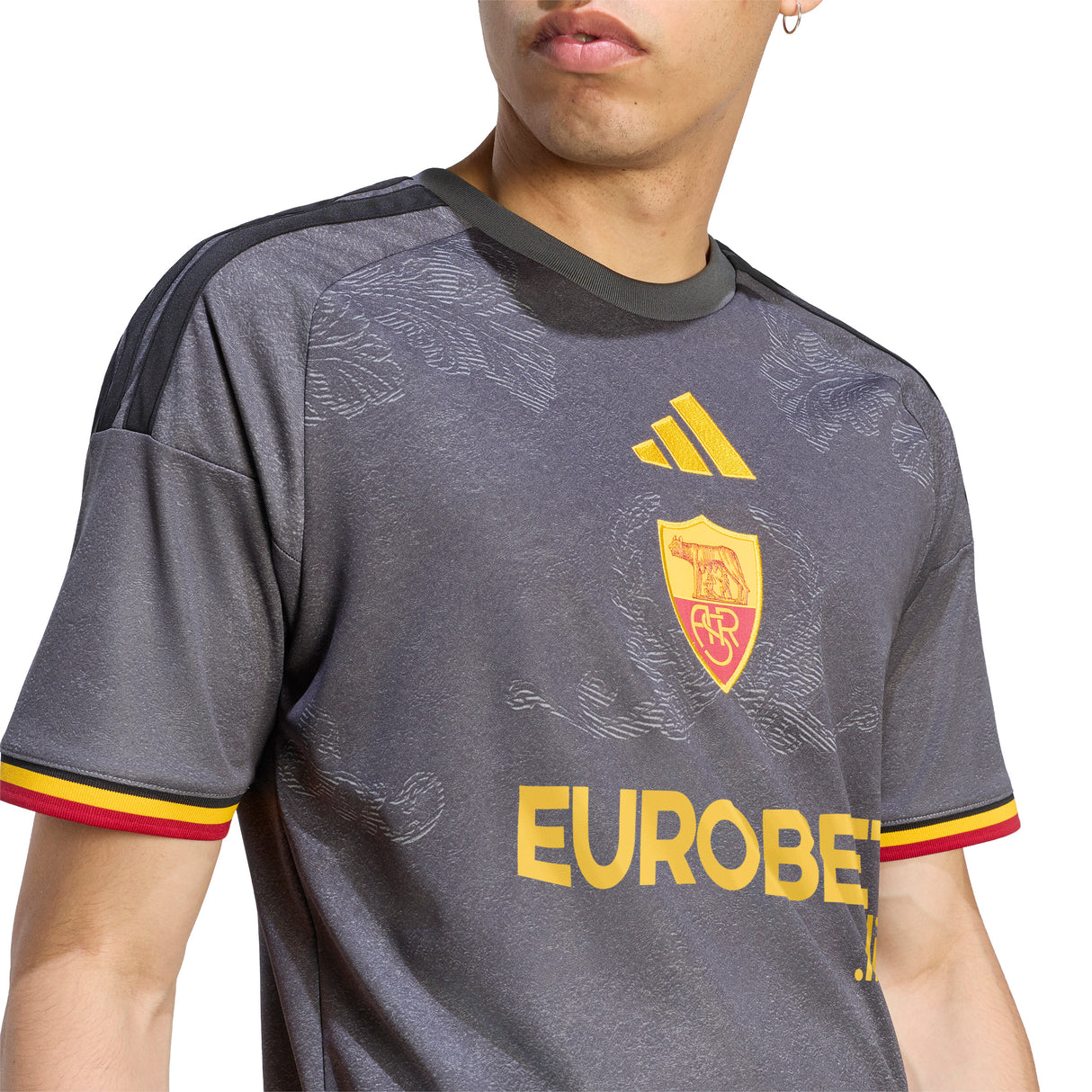 adidas AS Roma Third Men's Soccer Jersey 26/27 - Grey
