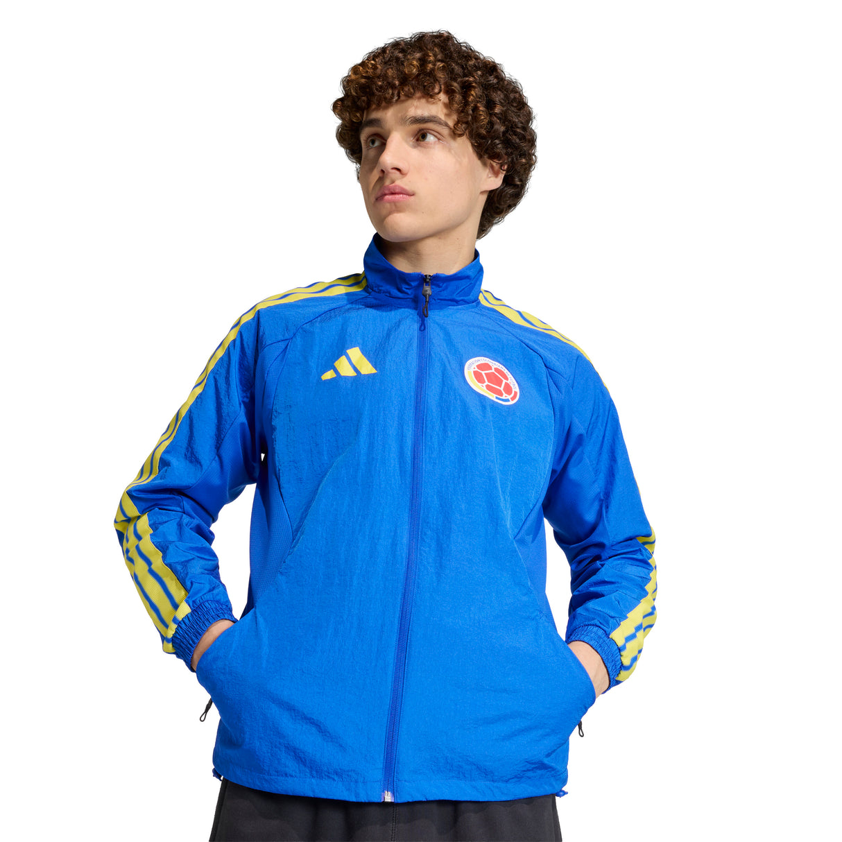 adidas Colombia Home Anthem Men's Soccer Jacket - Blue
