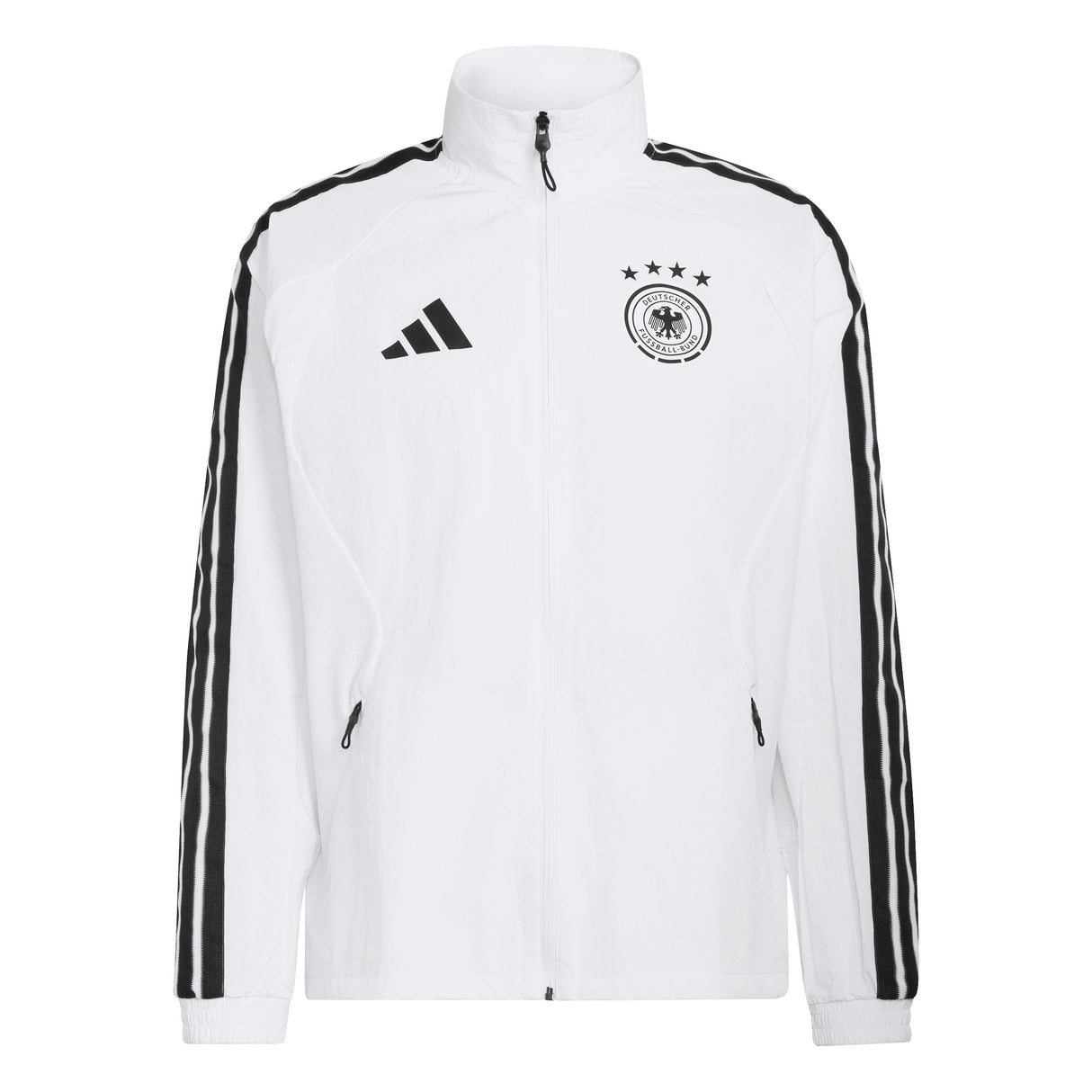 Chaqueta de fútbol adidas Alemania Home Anthem para hombre - Blanco/Negro