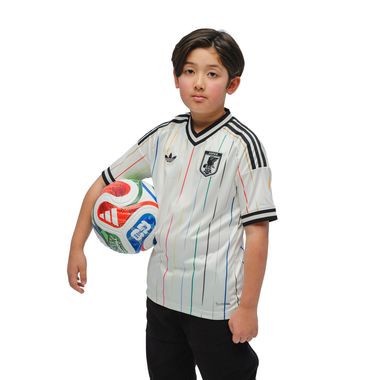 adidas Japan Away Youth Soccer Jersey 2026 - White/Black