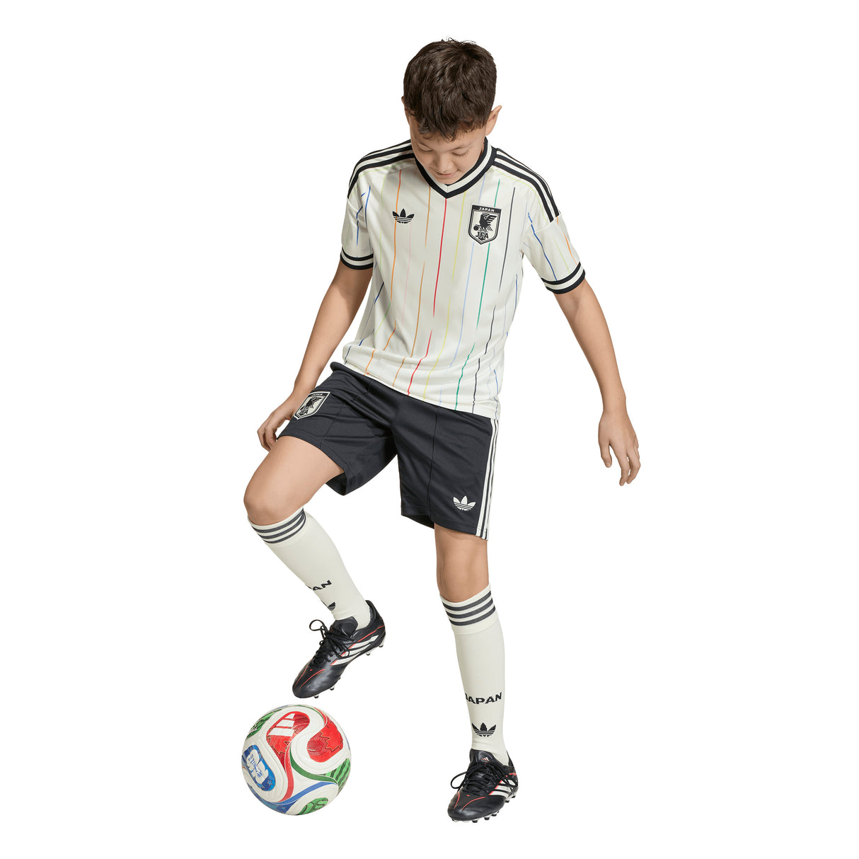 adidas Japan Away Youth Soccer Jersey 2026 - White/Black