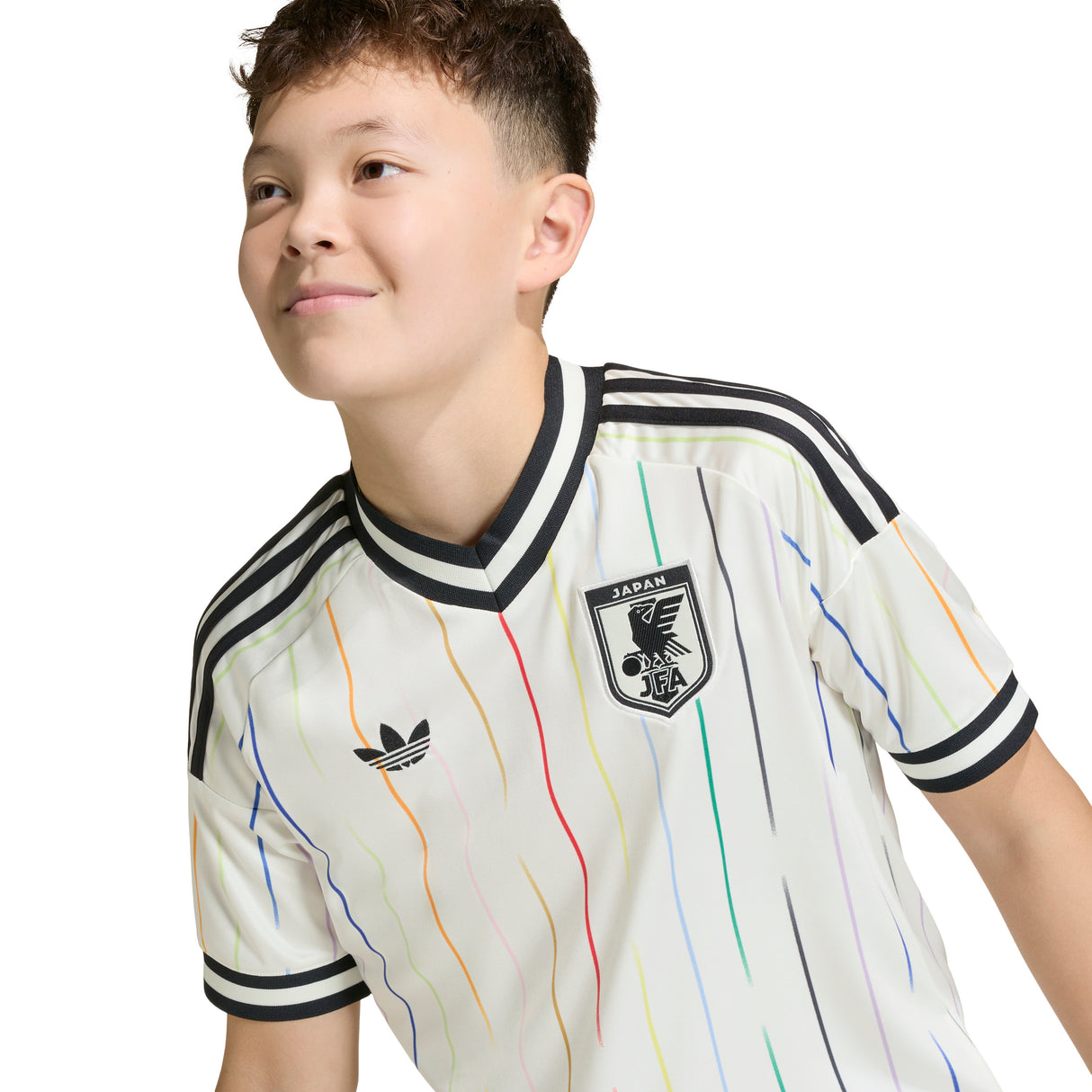 adidas Japan Away Youth Soccer Jersey 2026 - White/Black