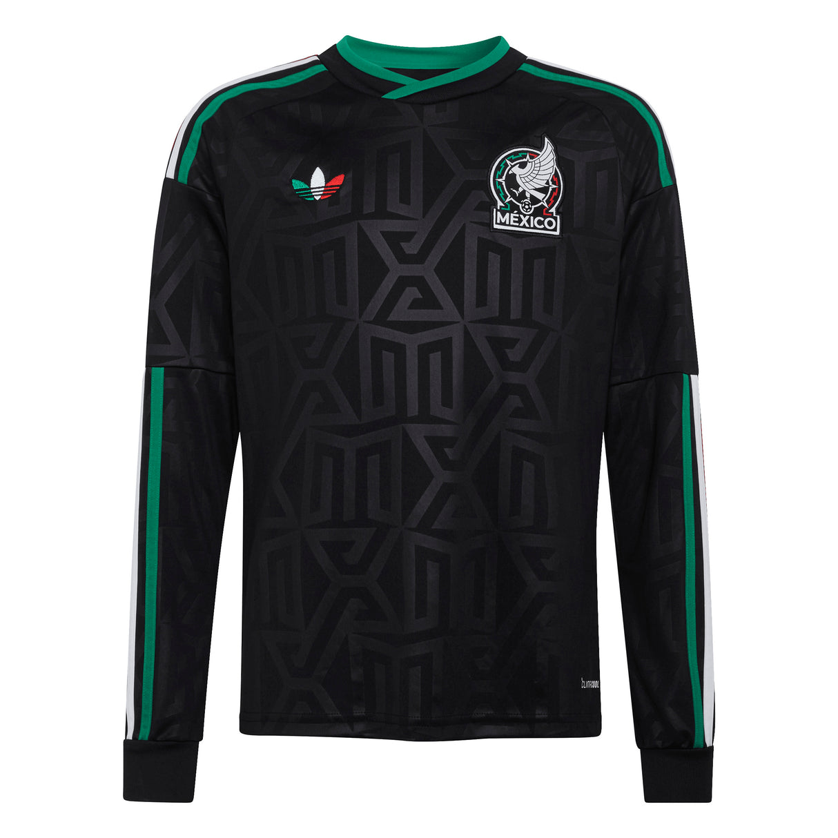 adidas Mexico Third Long Sleeve Youth Soccer Jersey 26 - Black
