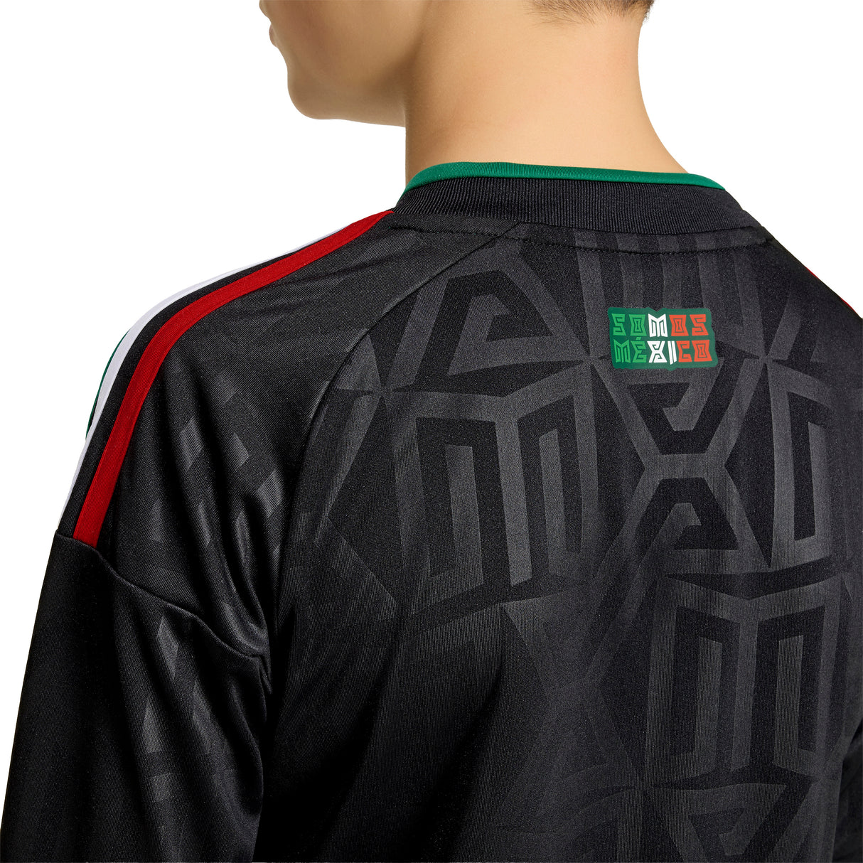 adidas Mexico Third Long Sleeve Youth Soccer Jersey 26 - Black