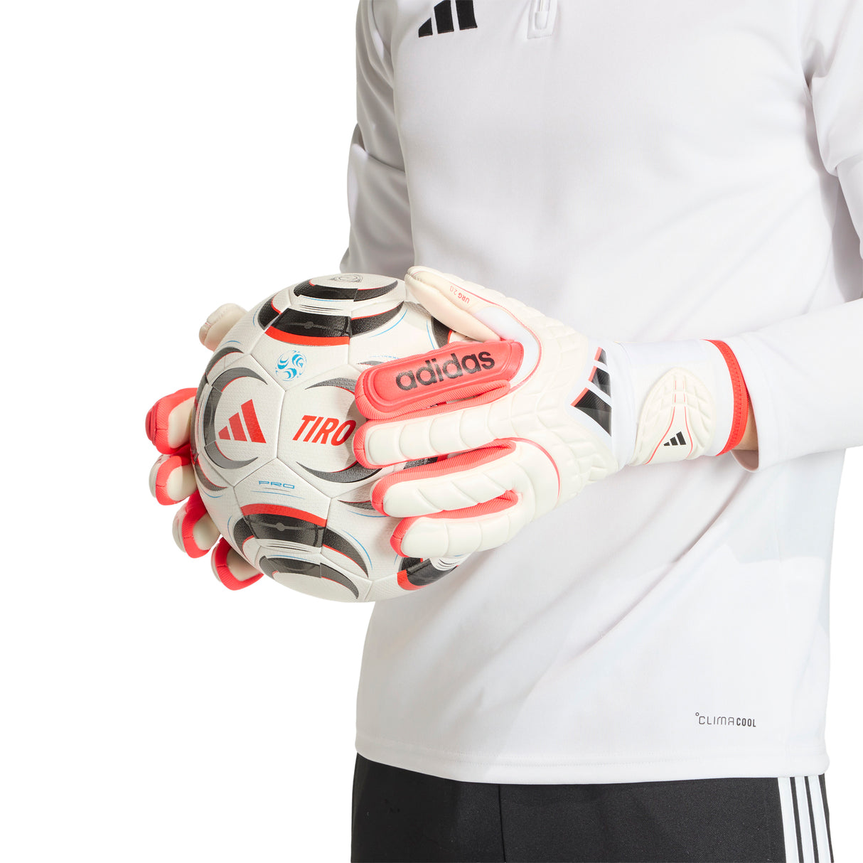 adidas Copa Pro Fingersave Goalkeeper Soccer Glove - White/Red/Black