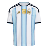 adidas Argentina Home Messi Youth Soccer Jersey 26 - White/Blue