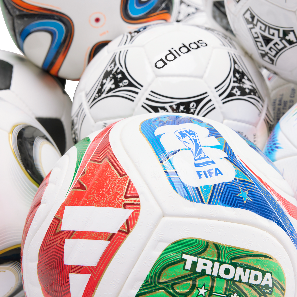 adidas FIFA World Cup Historical Pro Ball Set- Multicolor