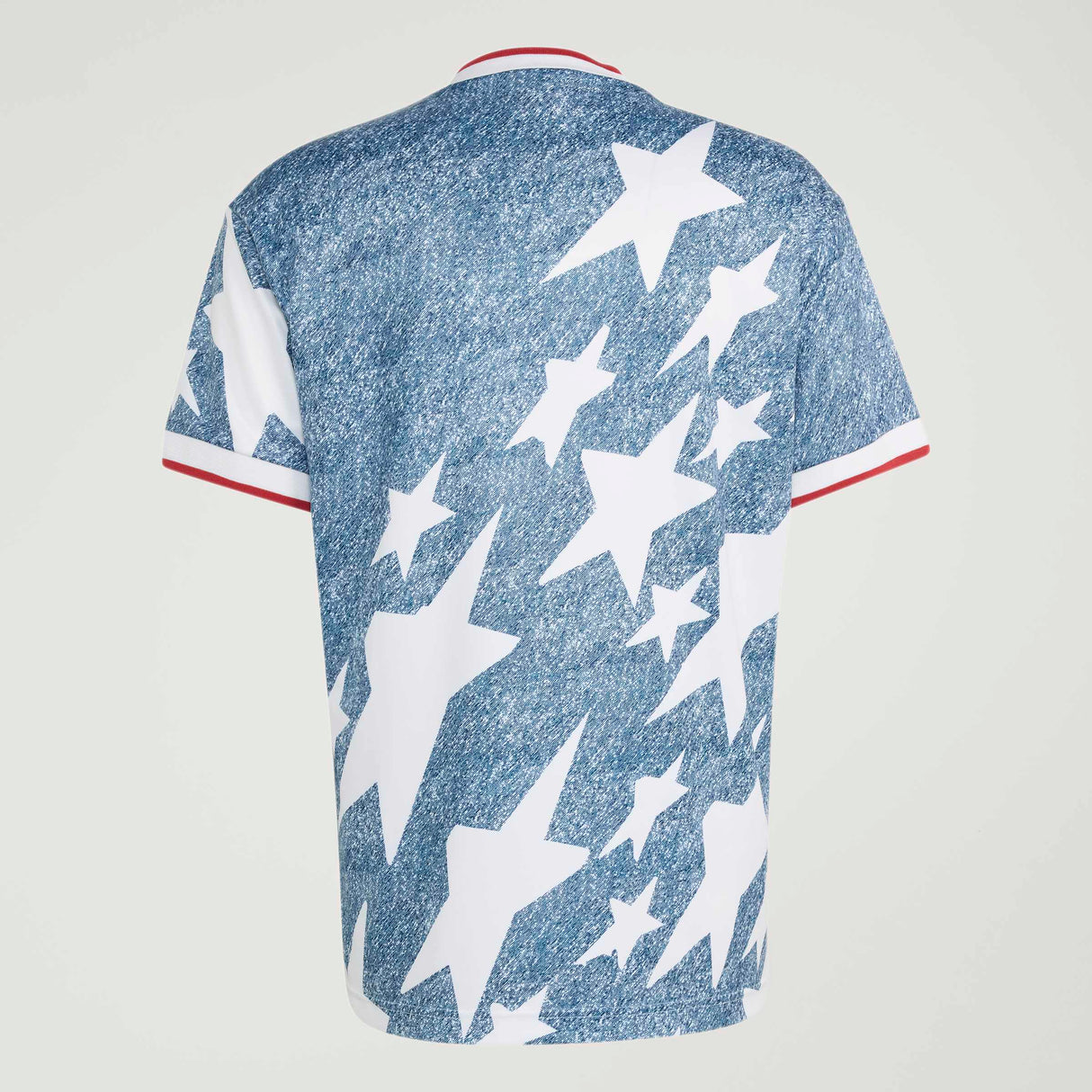 adidas Denim Graphic Soccer Jersey - White/Blue