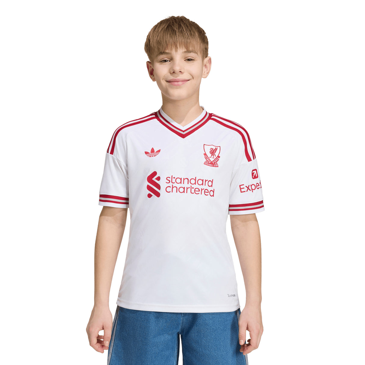 adidas Liverpool FC Away Youth Soccer Jersey 26/27 - White