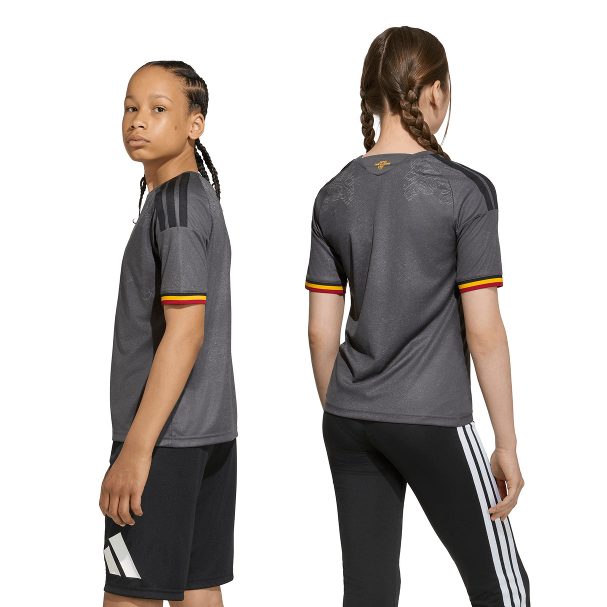 adidas AS Roma Third Youth Soccer Jersey 26/27 - Grey