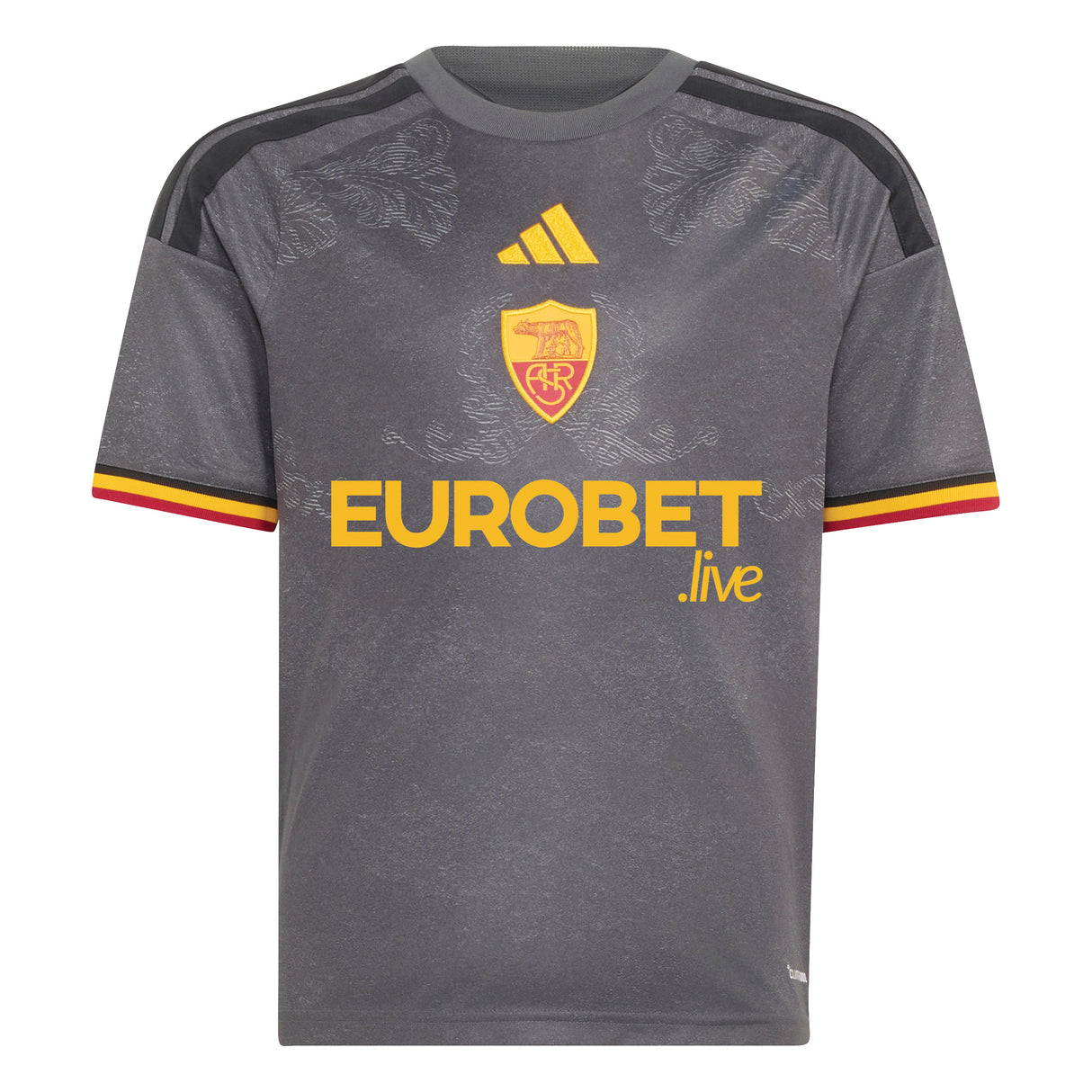 adidas AS Roma Third Youth Soccer Jersey 26/27 - Grey