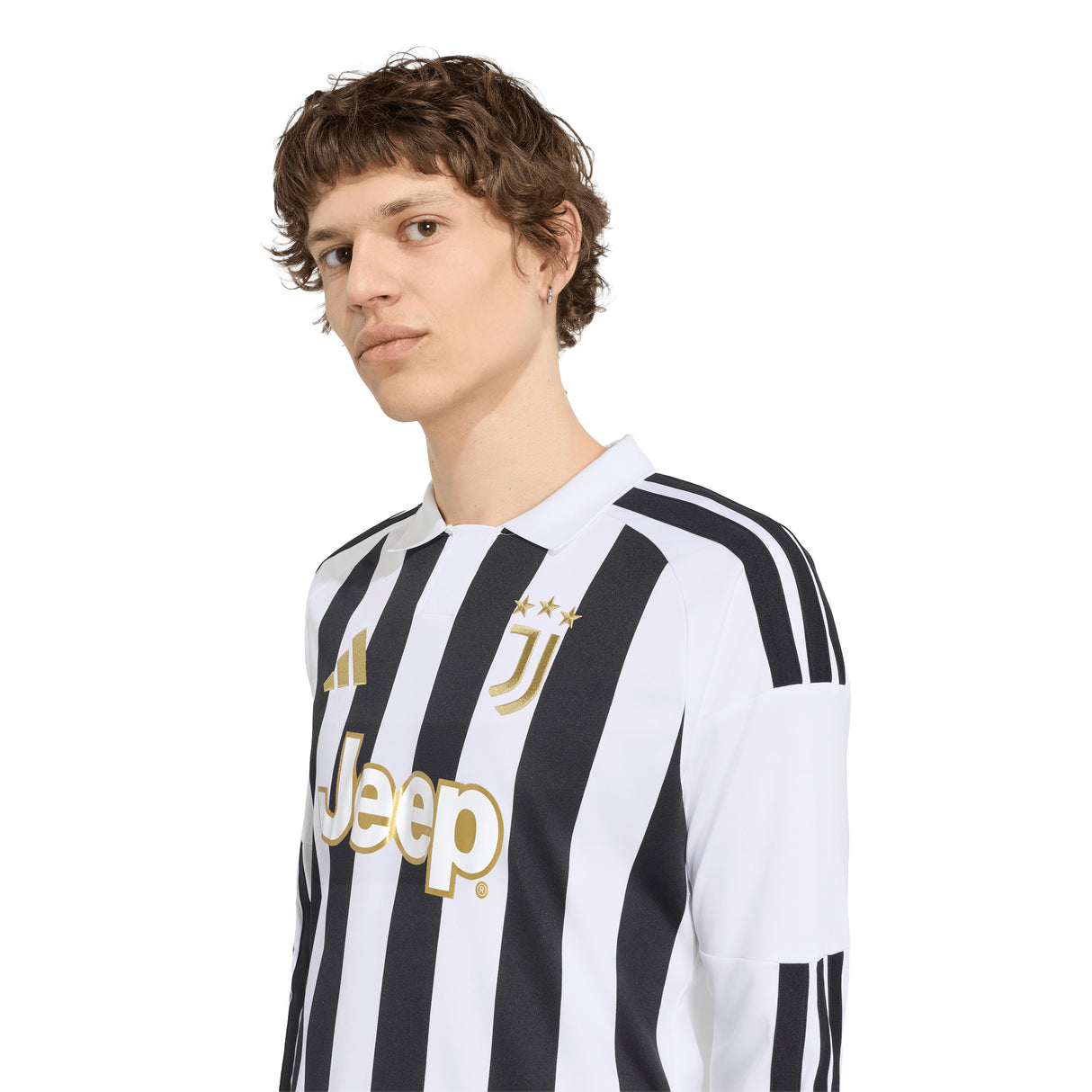 Camiseta de fútbol de manga larga adidas Juventus para hombre 26/27 - Blanco/Negro