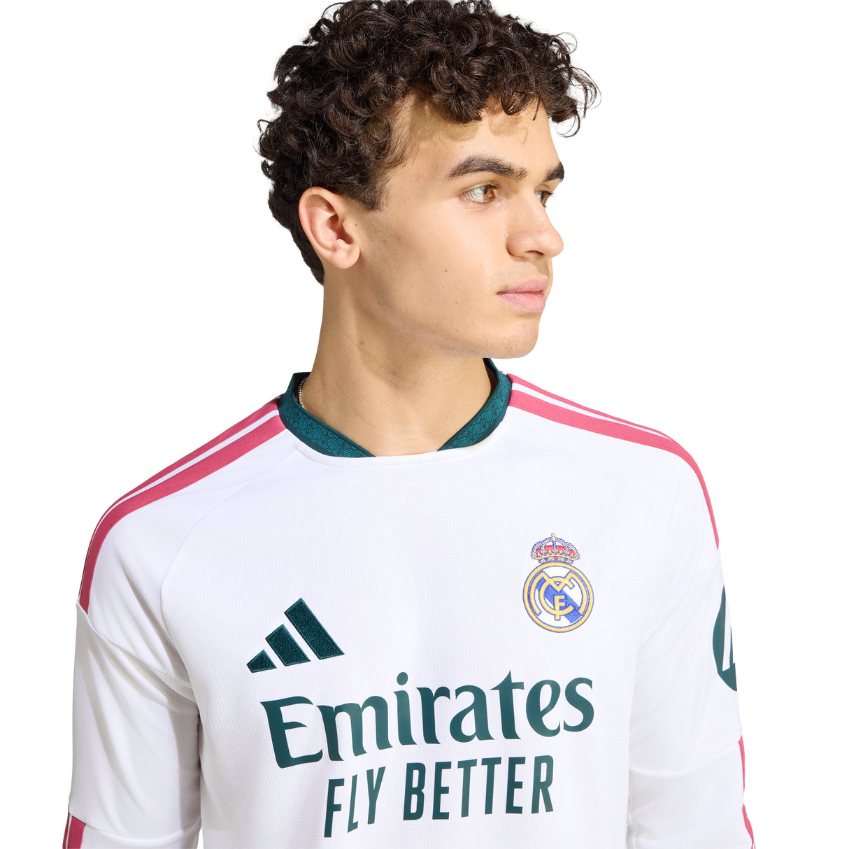 adidas Real Madrid Home Long Sleeve Men's Soccer Jersey 26/27 - White