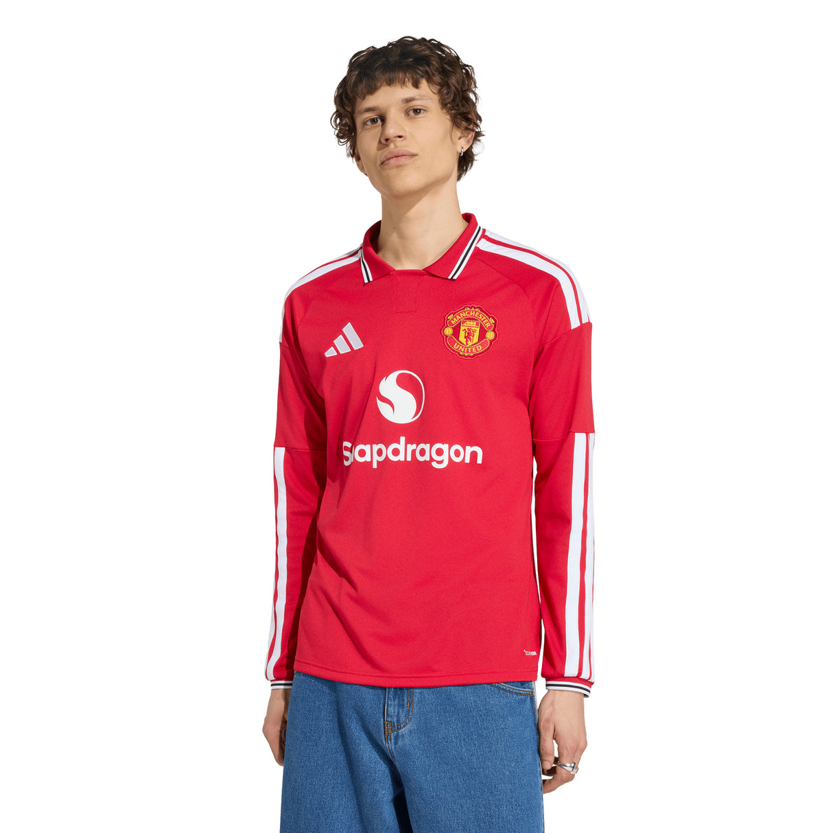 adidas Manchester United Home Long Sleeve Men's Soccer Jersey 26/27 - Red/White