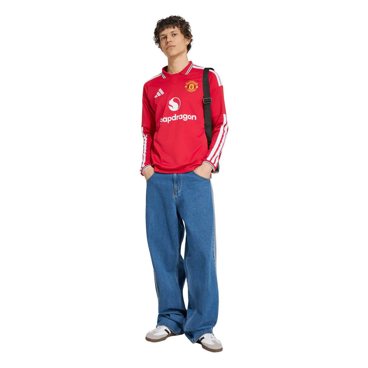 adidas Manchester United Home Long Sleeve Men's Soccer Jersey 26/27 - Red/White