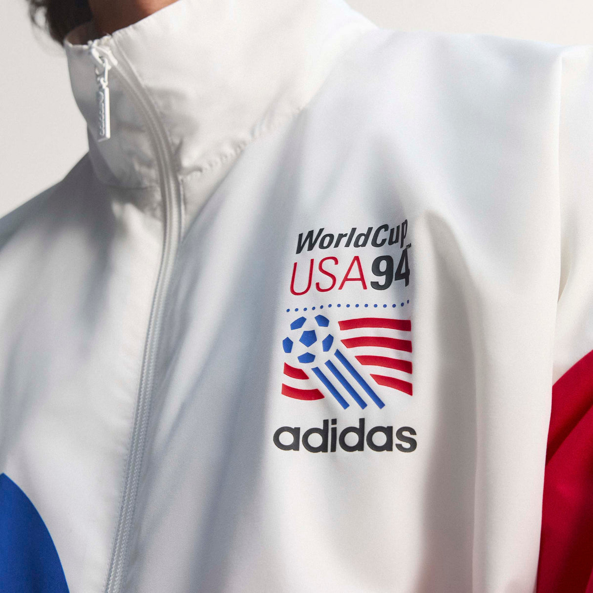 Chaqueta de chándal de fútbol tejida con gráfico adidas para hombre - Blanco