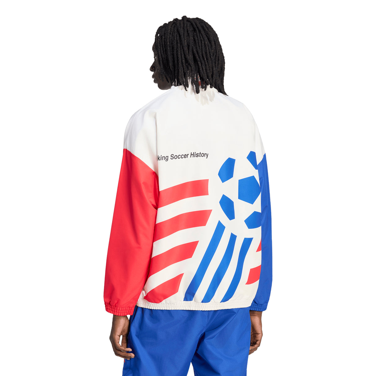 Chaqueta de chándal de fútbol tejida con gráfico adidas para hombre - Blanco