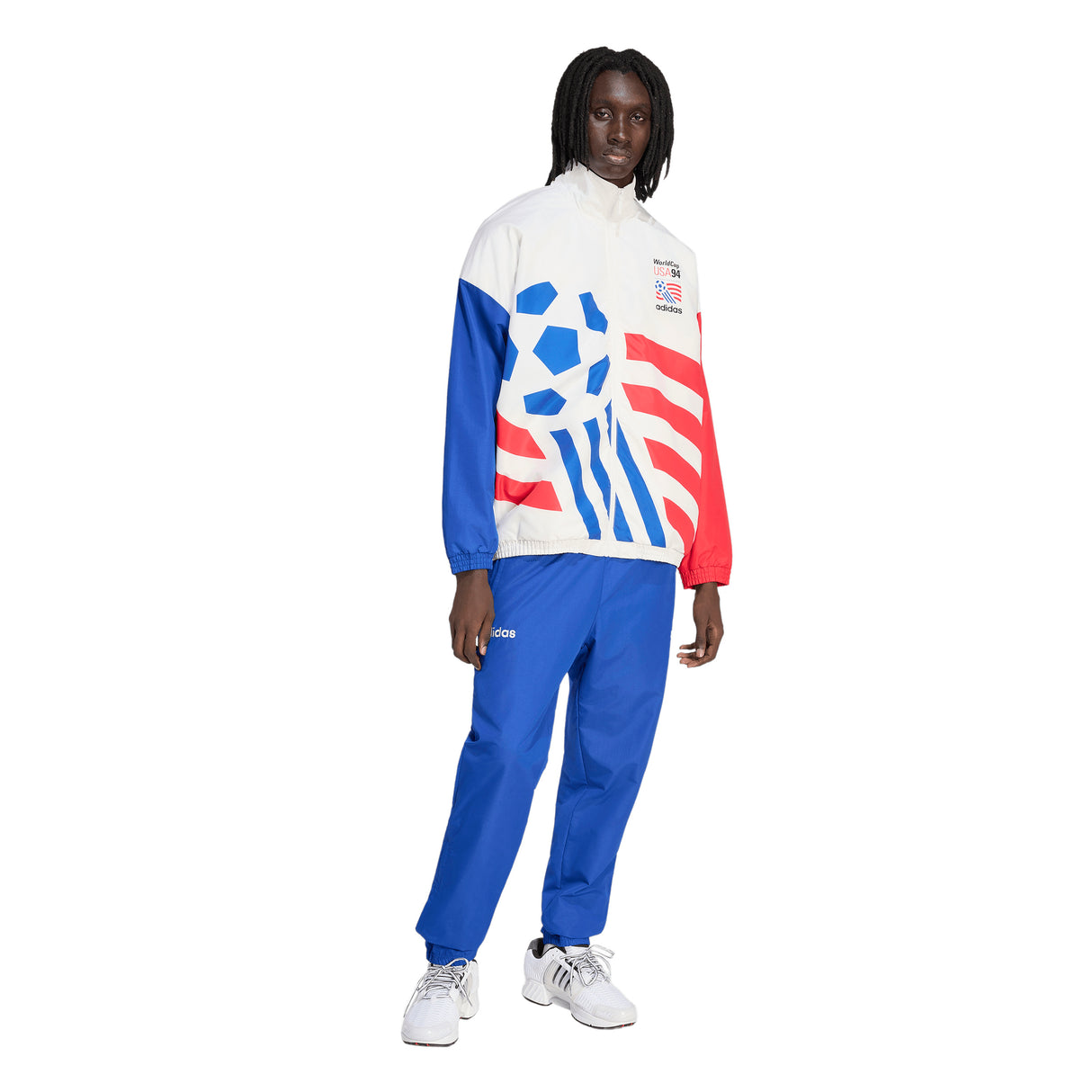 Chaqueta de chándal de fútbol tejida con gráfico adidas para hombre - Blanco