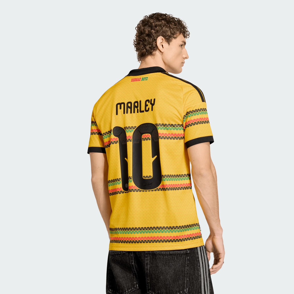 adidas Jamaica Home Bob Marley 10 Men's Soccer Jersey 2026 - Gold