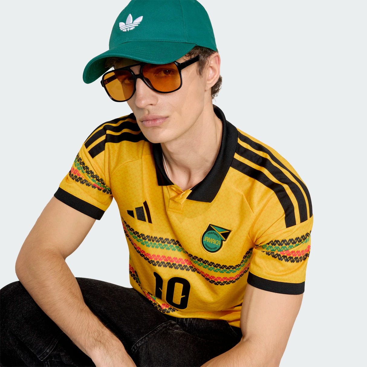 adidas Jamaica Home Bob Marley 10 Men's Soccer Jersey 2026 - Gold