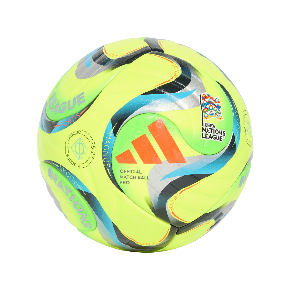 adidas UEFA Nations League 26/27 Pro Winter Soccer Ball -White/Silver