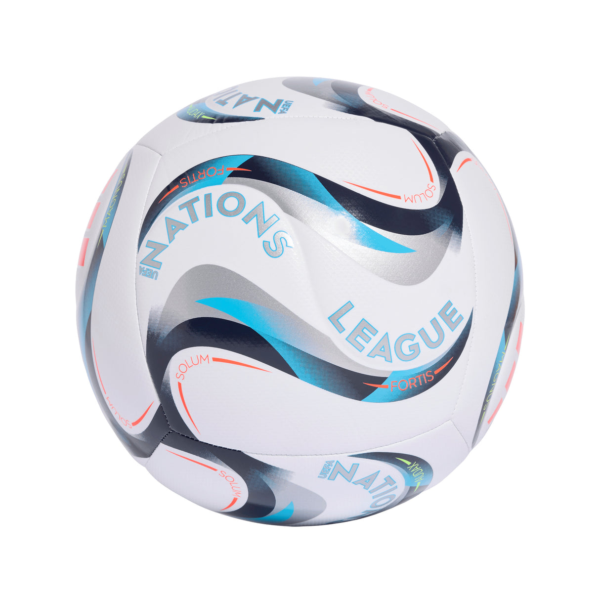 Balón de fútbol de entrenamiento adidas UEFA Nations League 26/27 - Blanco/Lima/Plateado