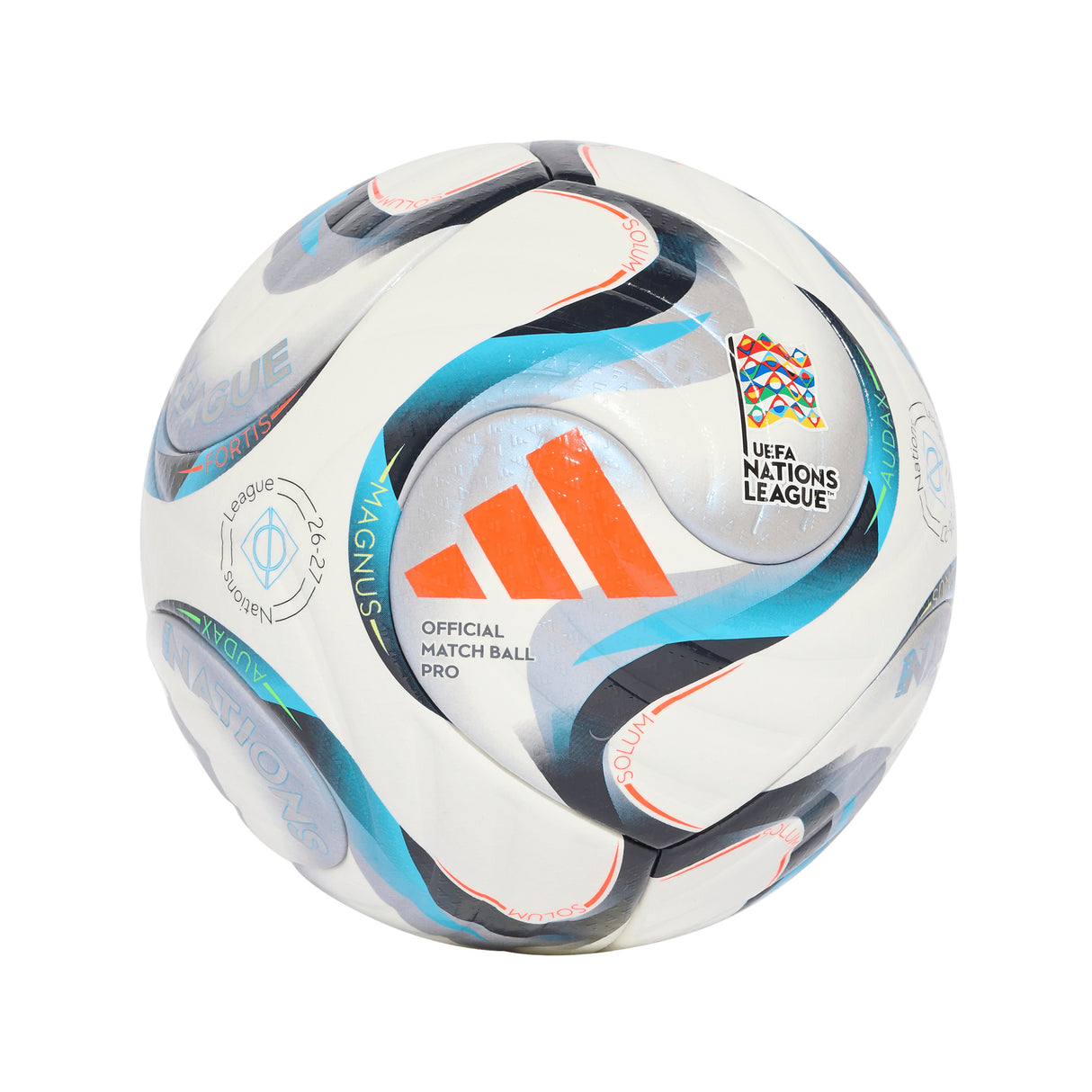 Balón de fútbol profesional adidas UEFA Nations League 26/27 - Legink/Lemon/Blanco