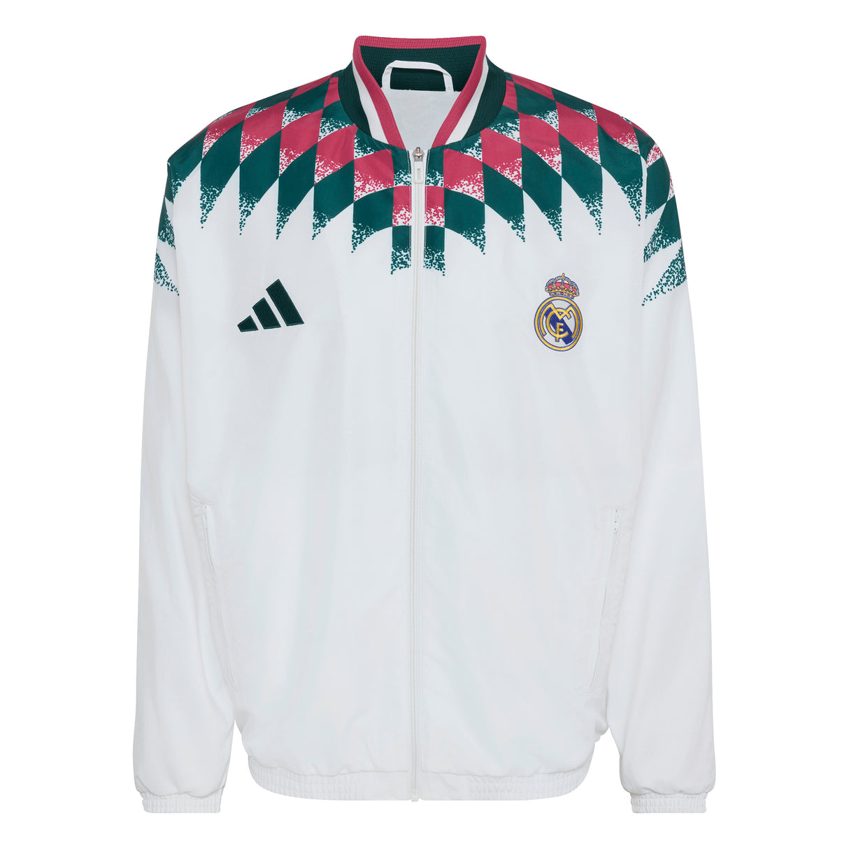 adidas Real Madrid Stadium Men's Soccer Track Top - White/Black