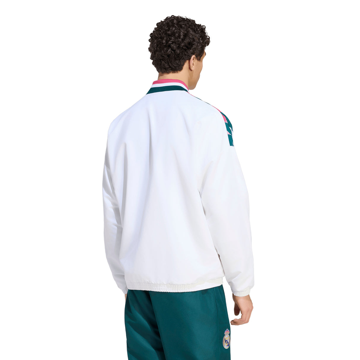 adidas Real Madrid Stadium Men's Soccer Track Top - White/Black