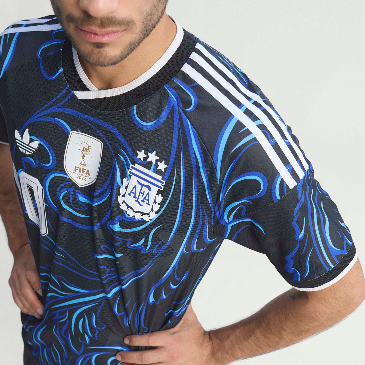 adidas Argentina Away Authentic Messi Men's Soccer Jersey 2026 - Black/Blue