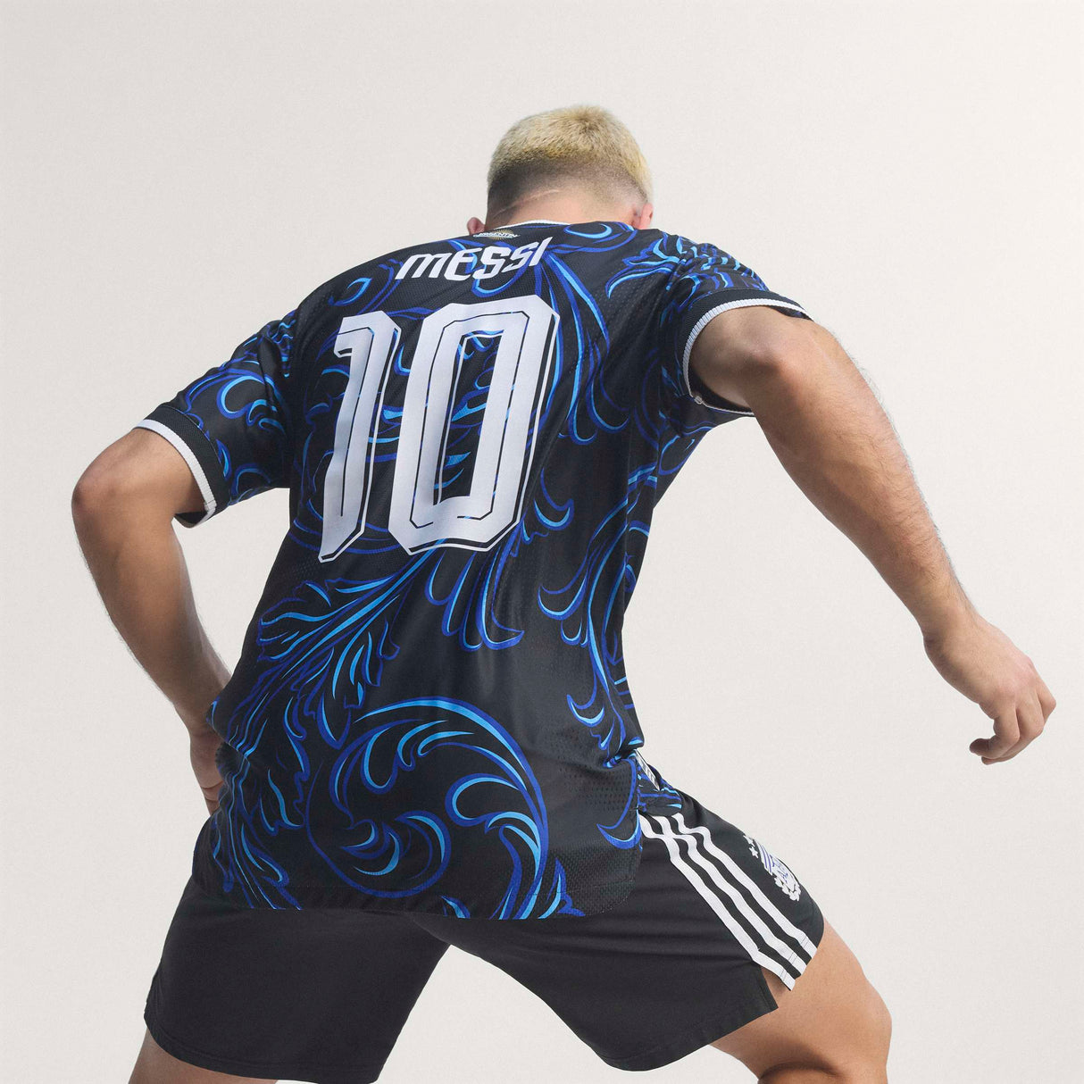 adidas Argentina Away Authentic Messi Men's Soccer Jersey 2026 - Black/Blue