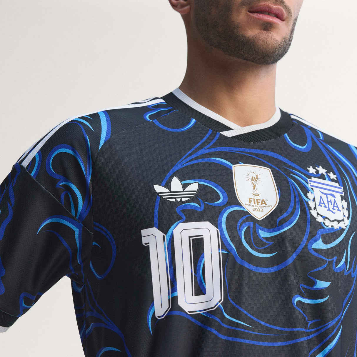 adidas Argentina Away Authentic Messi Men's Soccer Jersey 2026 - Black/Blue