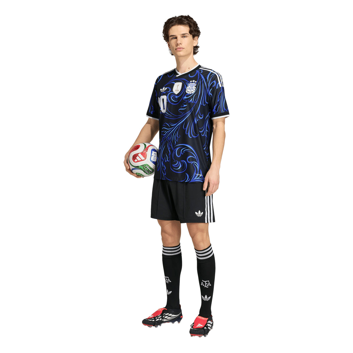 adidas Argentina Away Authentic Messi Men's Soccer Jersey 2026 - Black/Blue