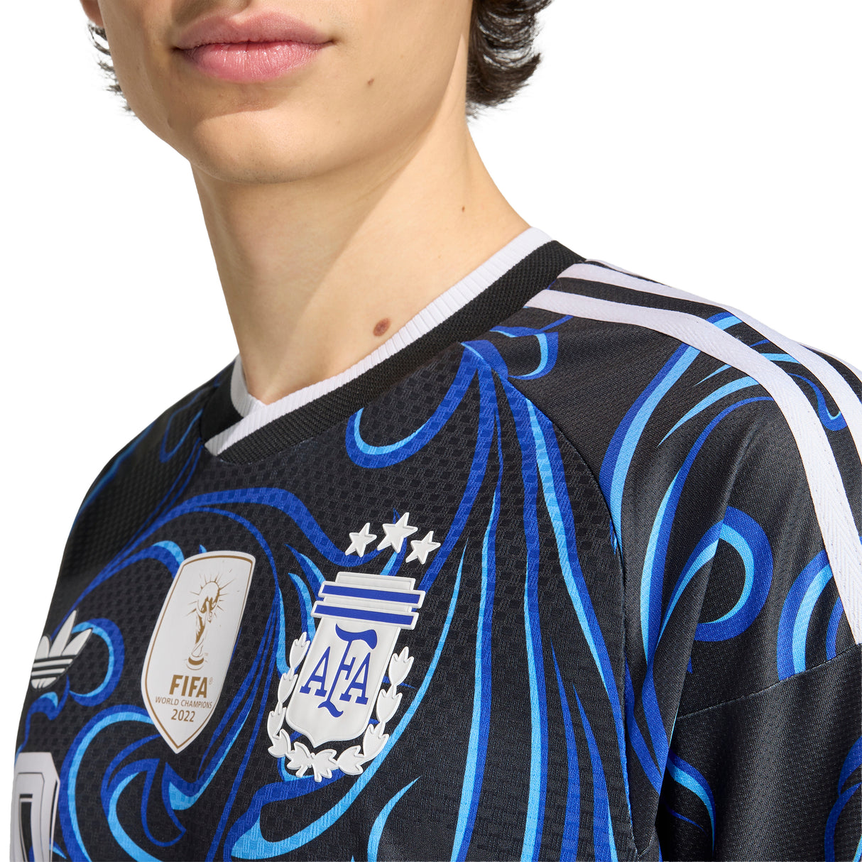 adidas Argentina Away Authentic Messi Men's Soccer Jersey 2026 - Black/Blue