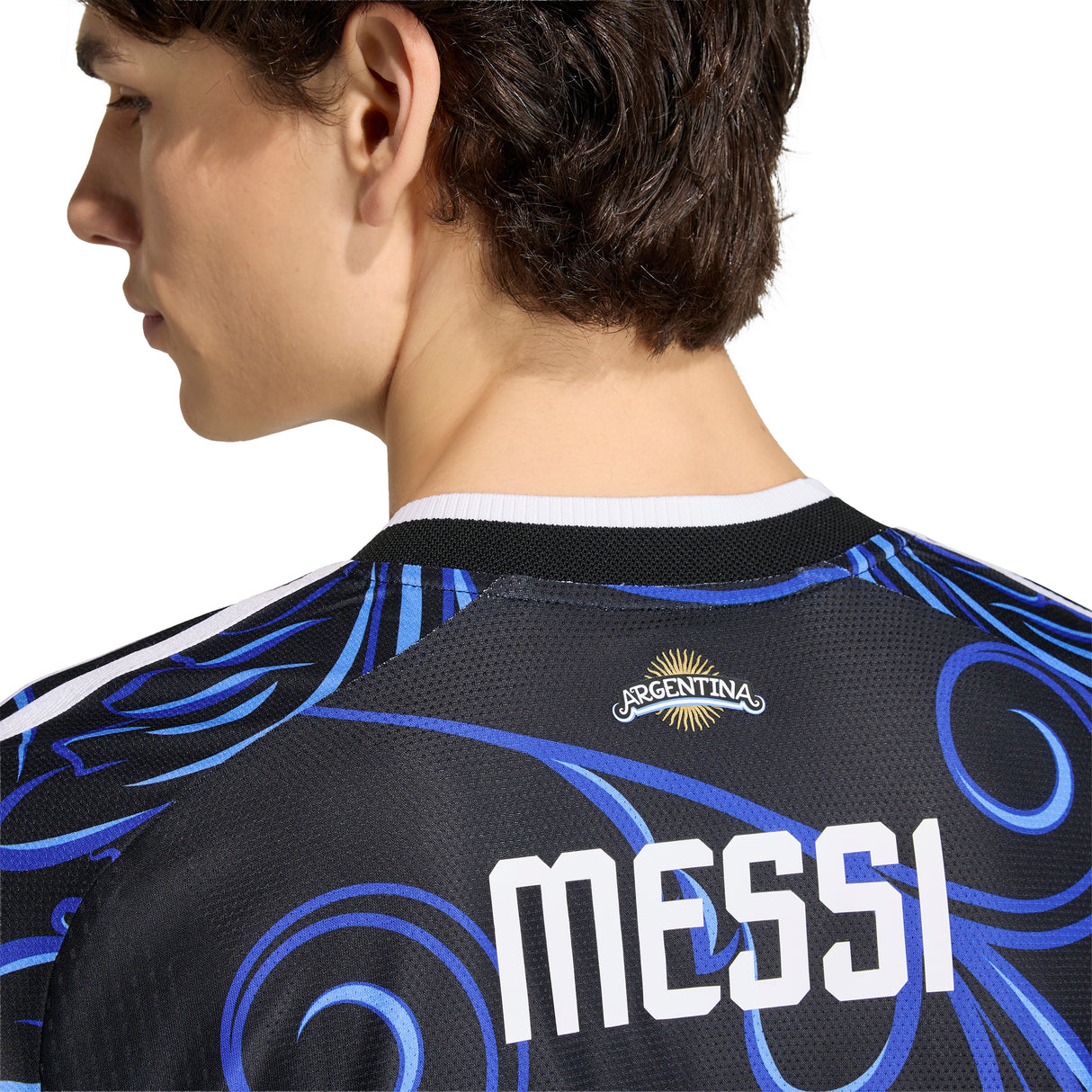 adidas Argentina Away Authentic Messi Men's Soccer Jersey 2026 - Black/Blue