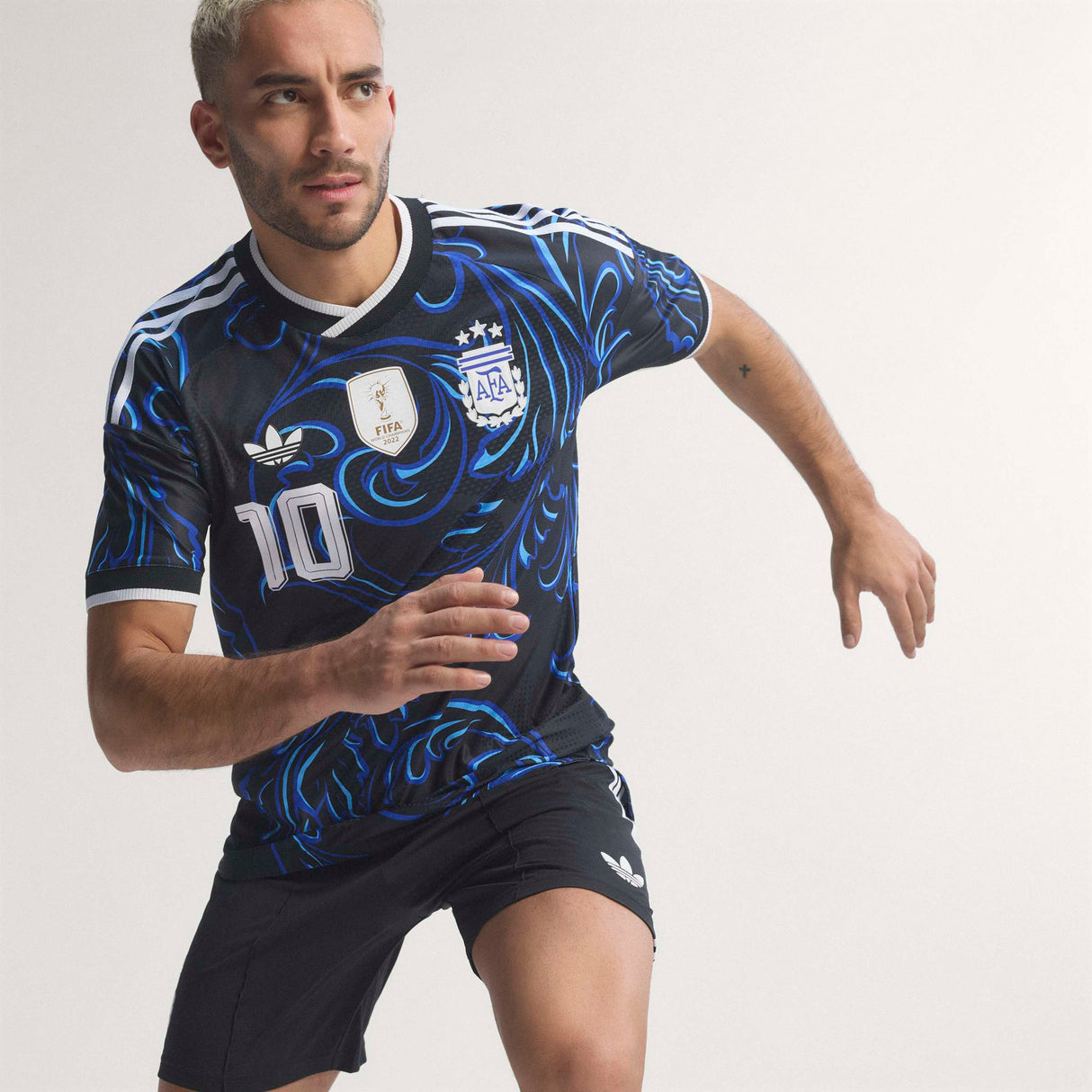 adidas Argentina Away Authentic Messi Men's Soccer Jersey 2026 - Black/Blue