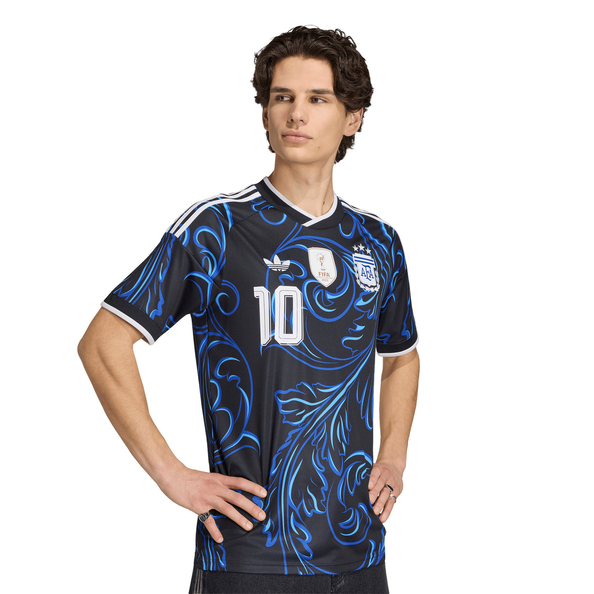 adidas Argentina Away Messi Men's Soccer Jersey 2026 - Black/Blue