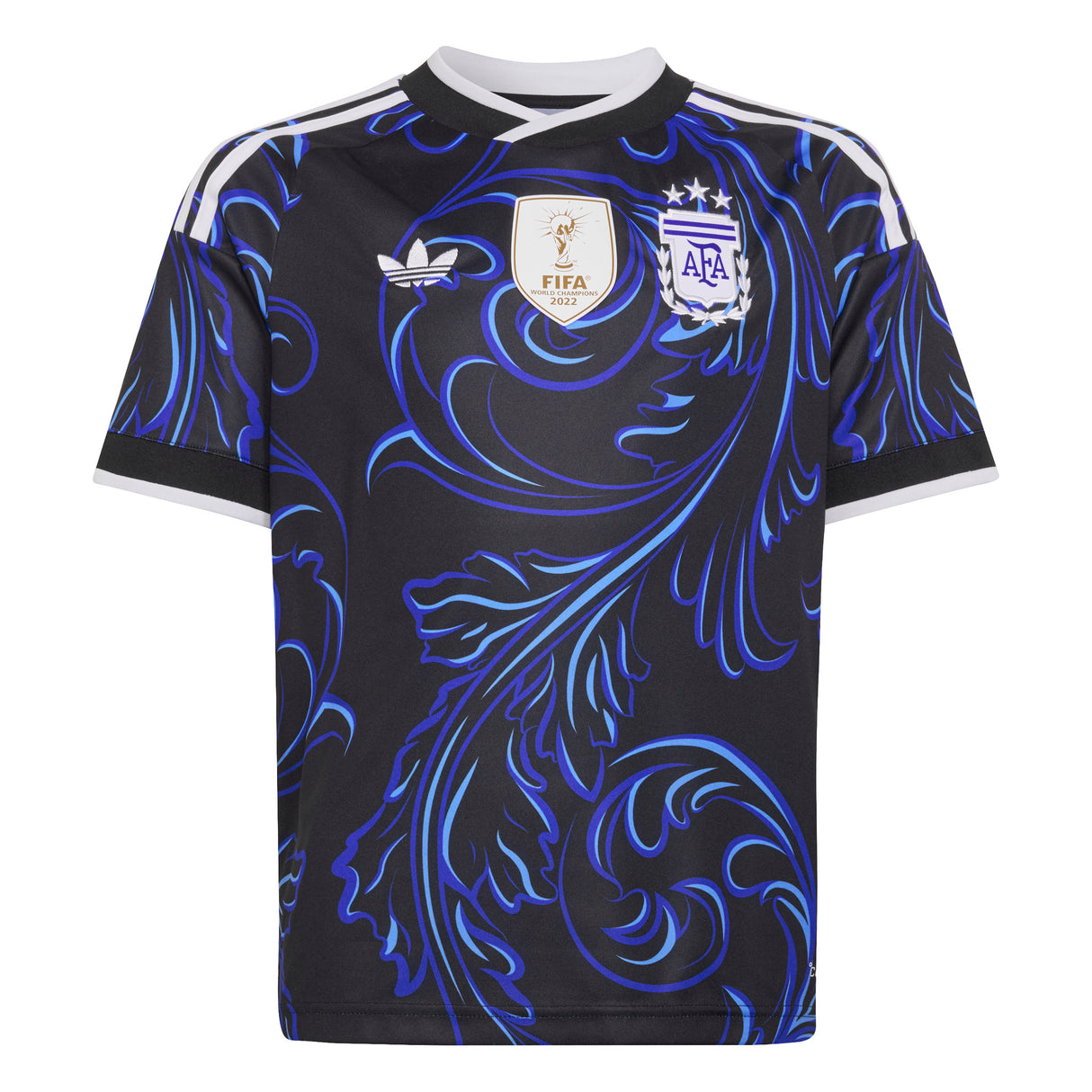 adidas Argentina Away Messi Youth Soccer Jersey 2026 - Black/Blue
