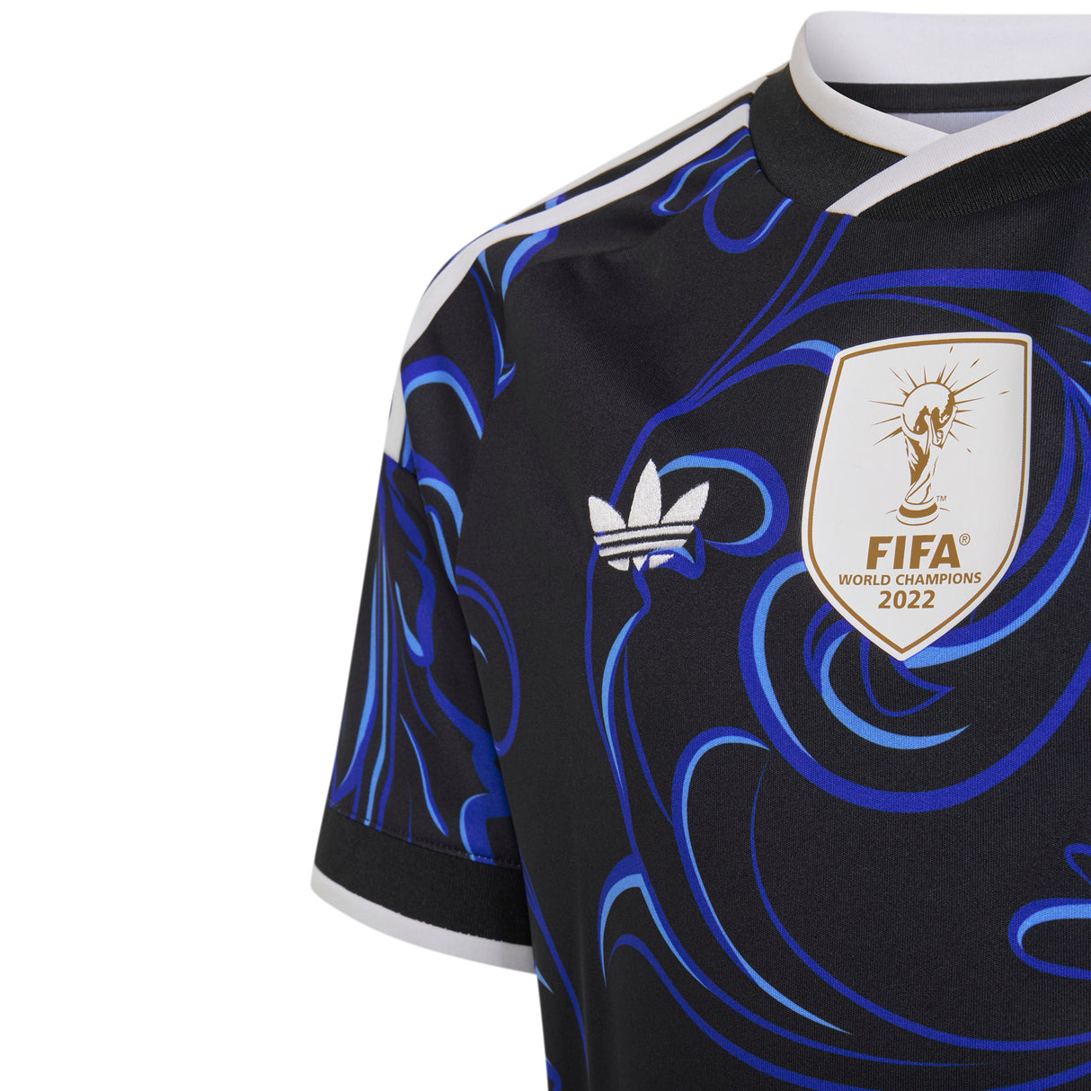 adidas Argentina Away Messi Youth Soccer Jersey 2026 - Black/Blue