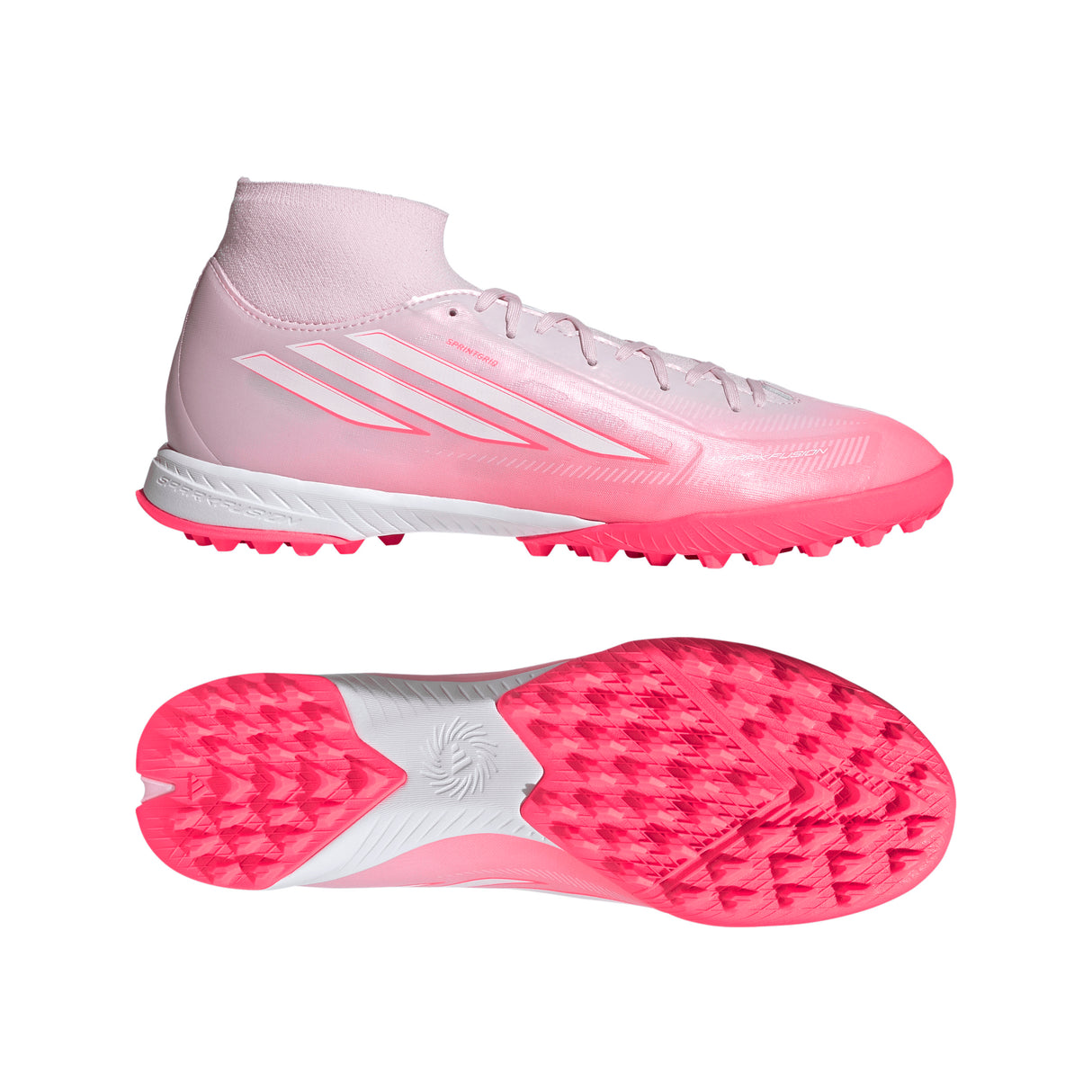 adidas F50 Sparkfusion League Mid Cut TF Turf Women's Soccer Cleats - White