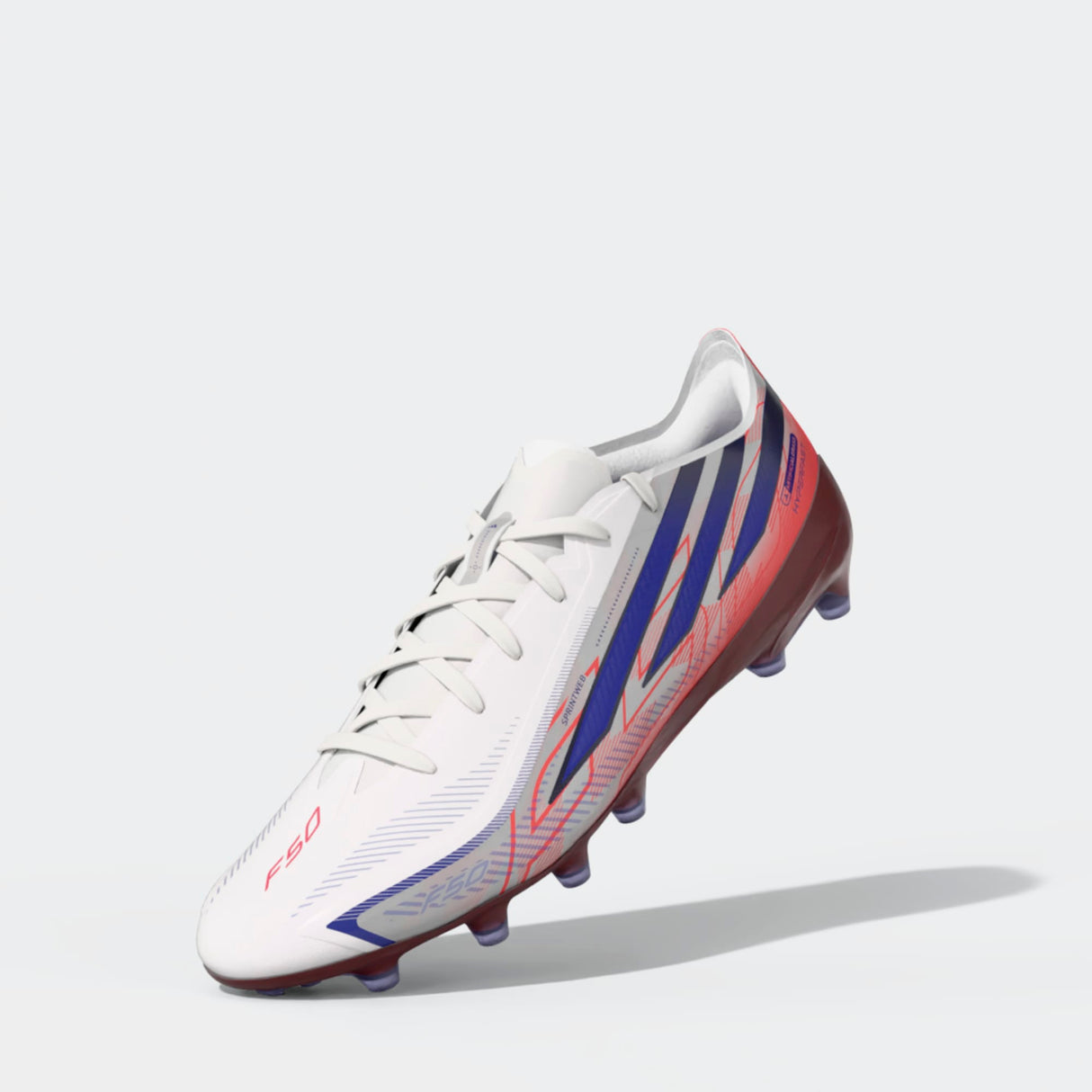adidas F50 Hyperfast Pro Artificial Ground Men's Soccer Cleats - White/Purple