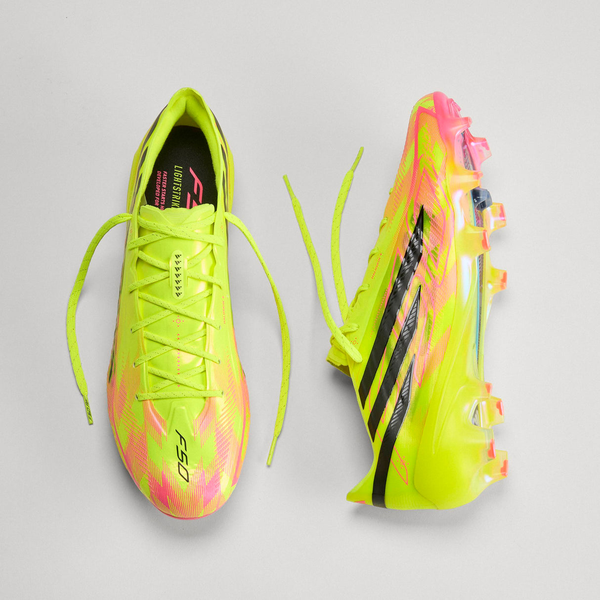 Botas de fútbol para hombre adidas F50 Hyperfast Elite Firm Ground - Amarillo/Negro