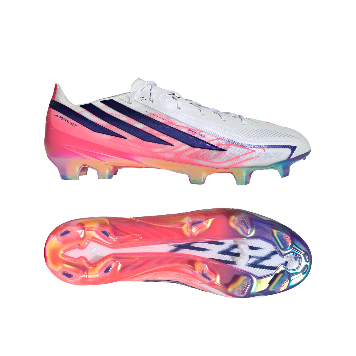 adidas F50 Hyperfast Elite Firm Ground Men's Soccer Cleats - White/Purple