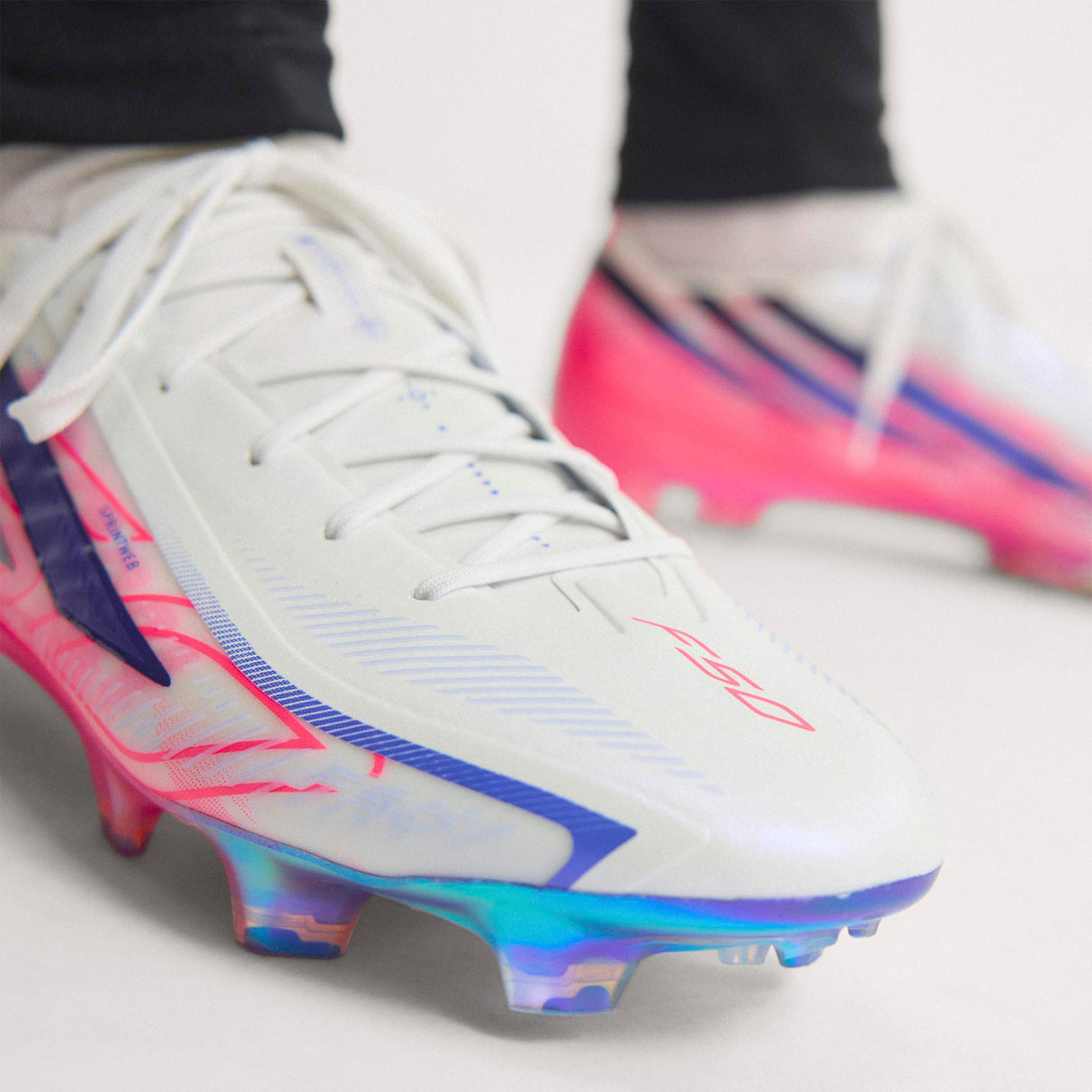 adidas F50 Hyperfast Elite Firm Ground Men's Soccer Cleats - White/Purple
