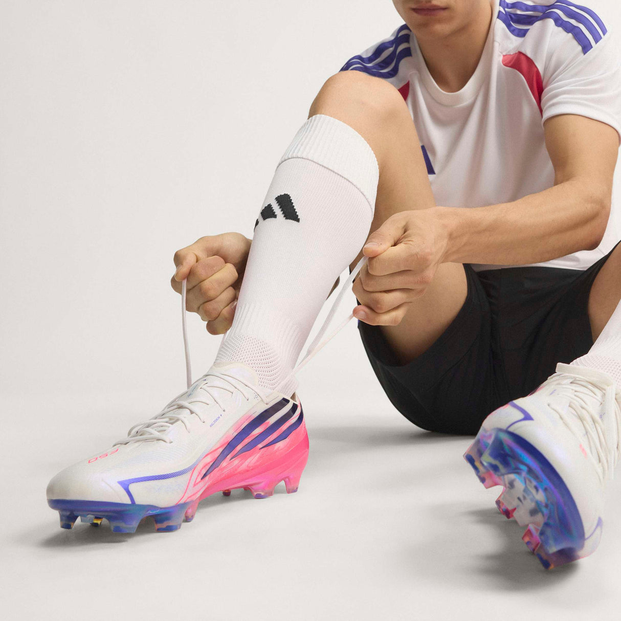 adidas F50 Hyperfast Elite Firm Ground Men's Soccer Cleats - White/Purple
