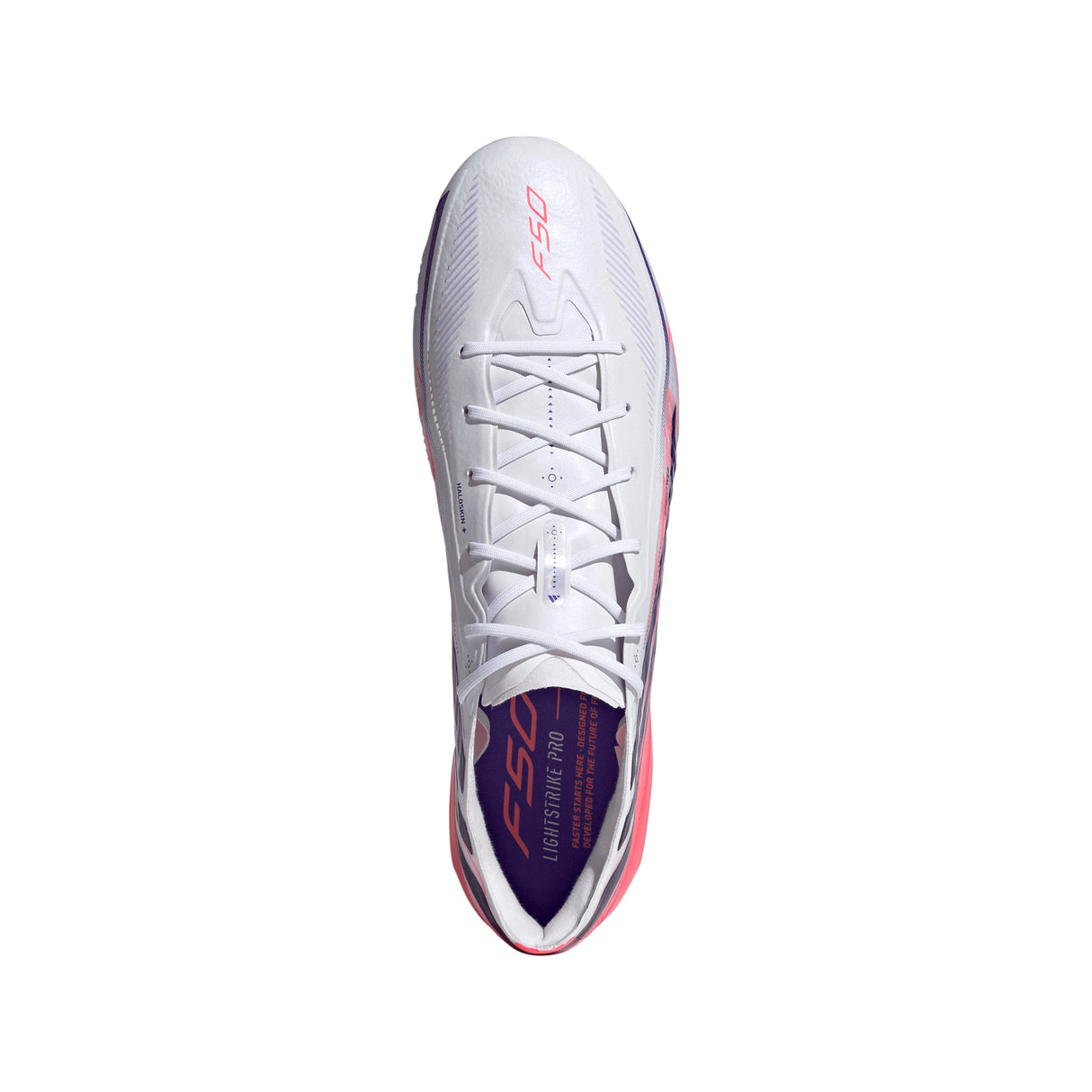 adidas F50 Hyperfast Elite Firm Ground Men's Soccer Cleats - White/Purple