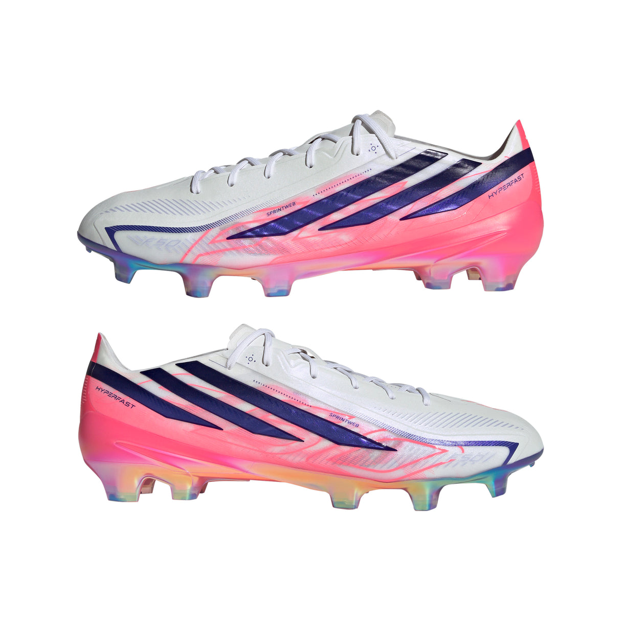 adidas F50 Hyperfast Elite Firm Ground Men's Soccer Cleats - White/Purple