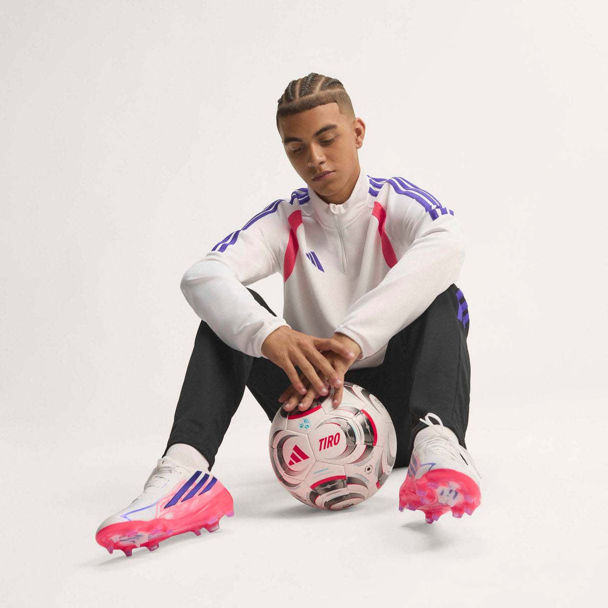 adidas F50 Hyperfast Pro Firm Ground Men's Soccer Cleats - White/Purple