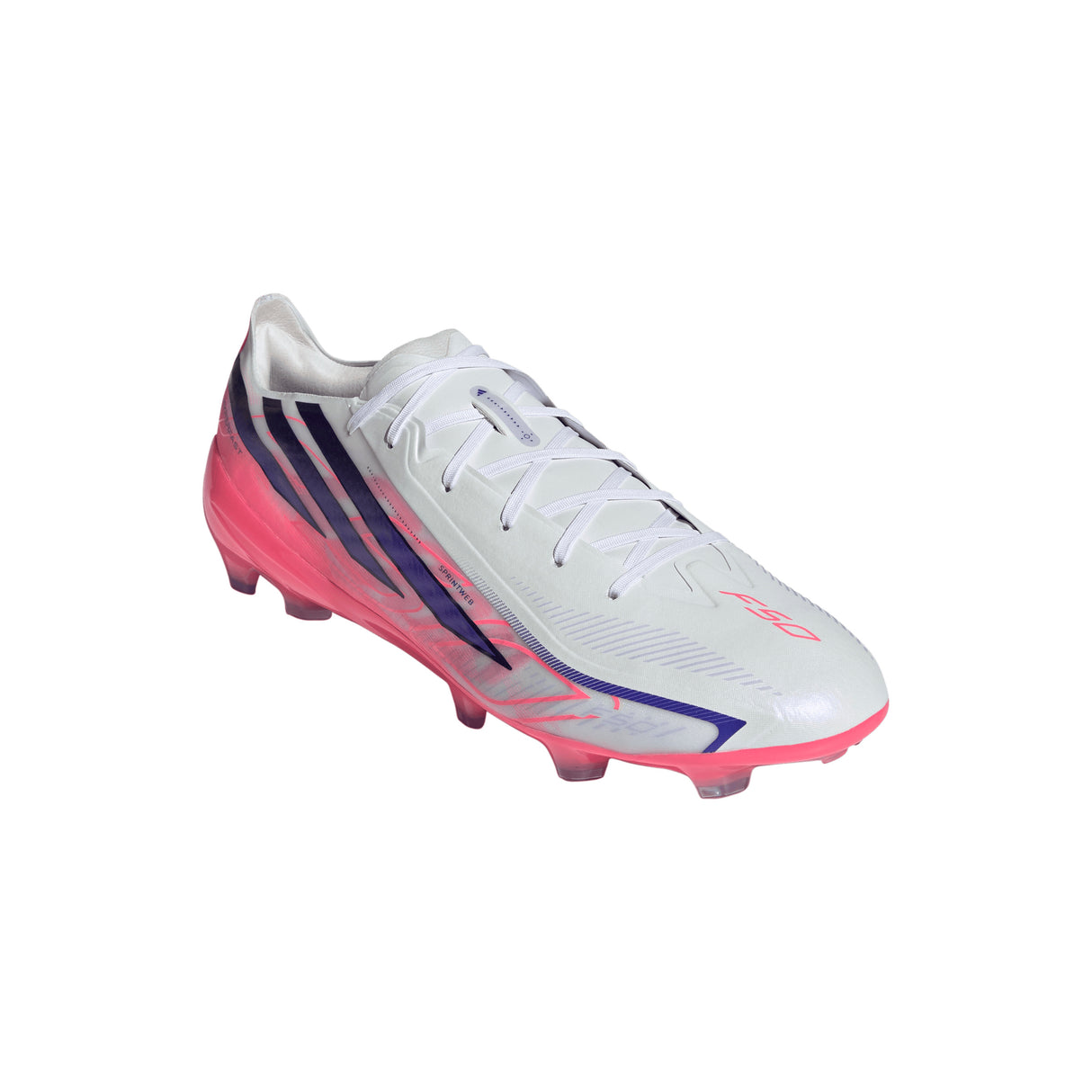 adidas F50 Hyperfast Pro Firm Ground Men's Soccer Cleats - White/Purple